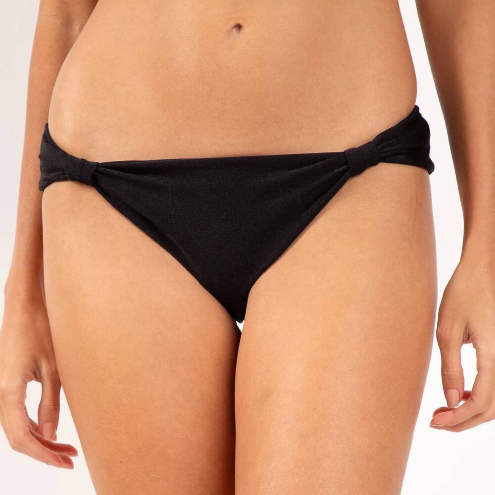 NEW RIO DEL SOL shimmer mel bikini bottom in black